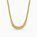 Women's Necklace 10K gold Byzantine Princess Cut chain Pochy Jewelry in Miami