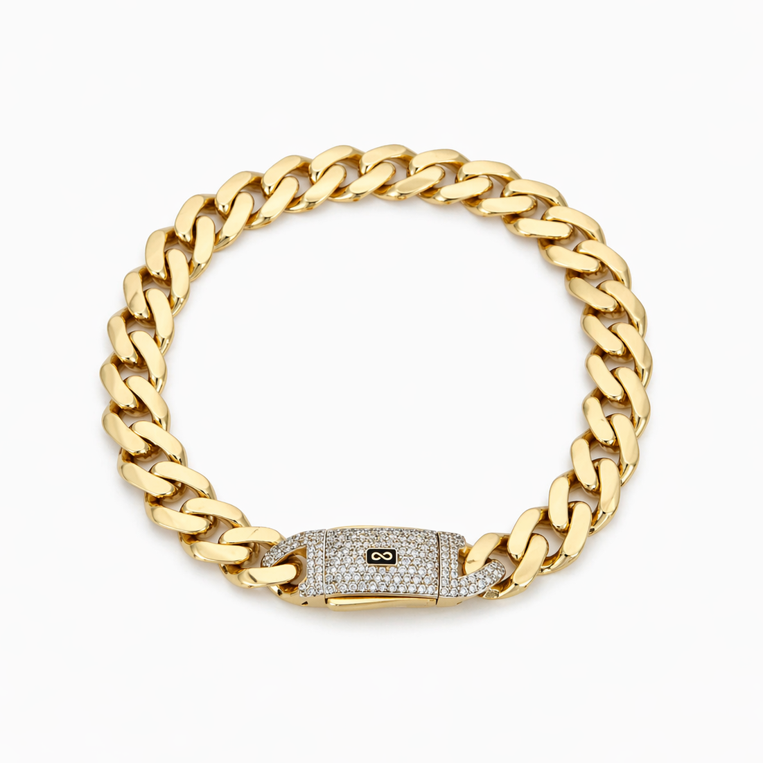 Men's Bracelet 14K Yellow Gold Monaci Bracelet Pochy Jewelry in Miami