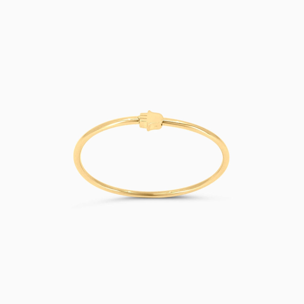 10K Gold Hamsa Bangle Bracelet - Men's Bracelet - Laurita Jewelry