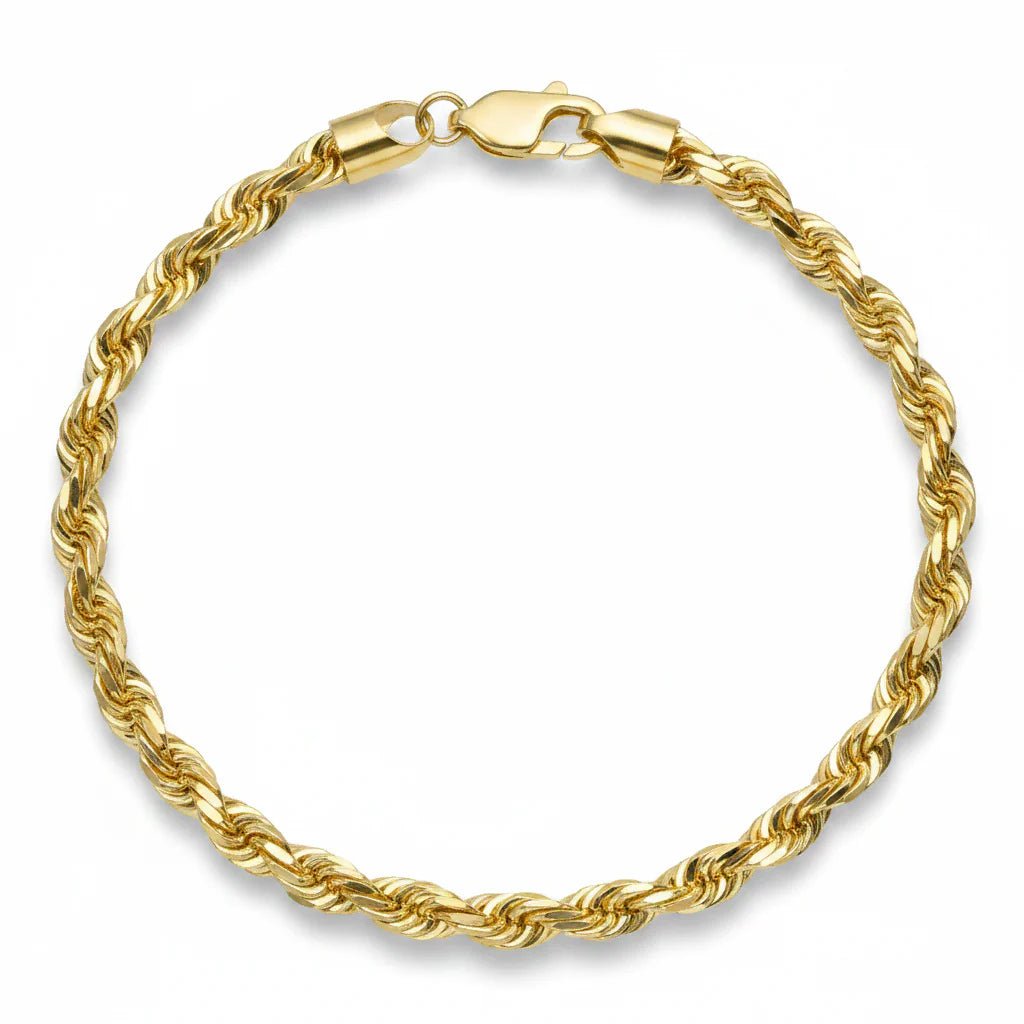 10K Yellow Gold Rope Bracelet - Men's Bracelet - Laurita Jewelry