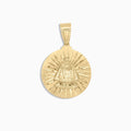 10K Gold Our Lady of Charity Round Pendant – Cachita Medallion - Pendants - Laurita Jewelry
